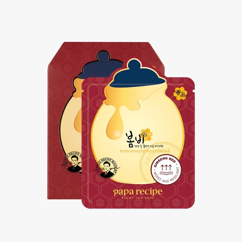 [PapaRecipe] Bombee Ginseng Red Honey Oil Mask 10ea